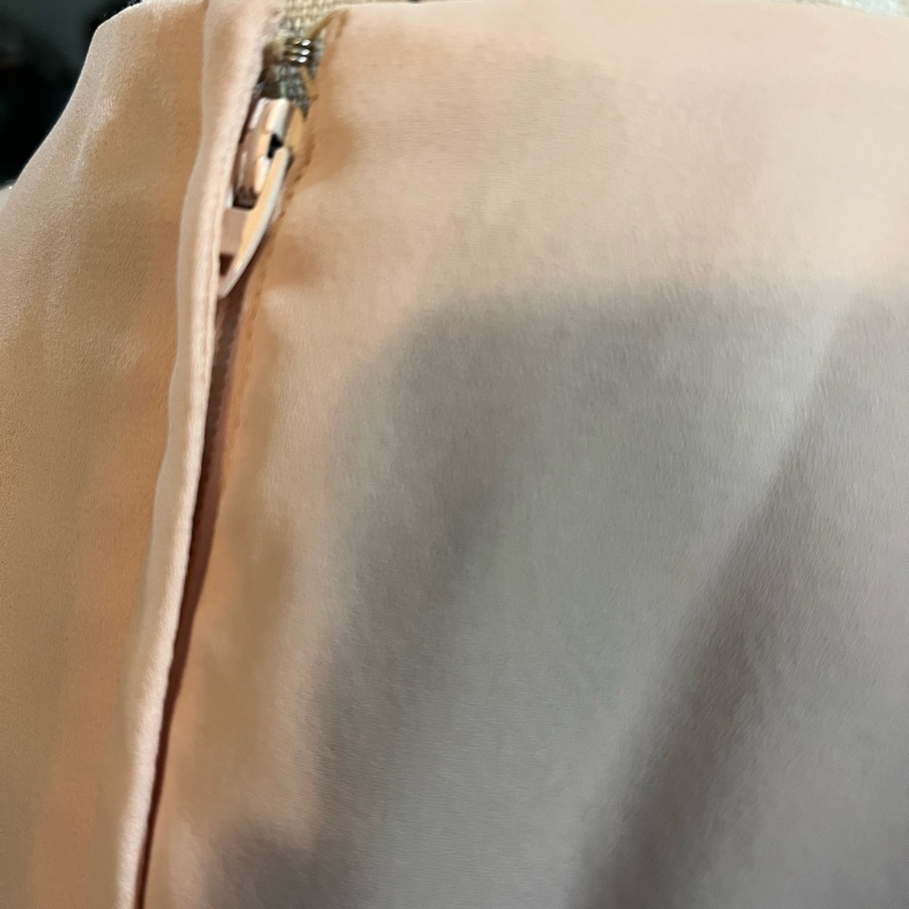 Vintage Miss Elliette Blush Draped Long-Sleeve Dress Size 8 - Picture 6 of 8